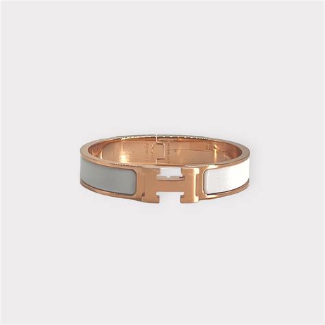 hermes bracelet white rose gold|hermes rose gold clic bracelet.